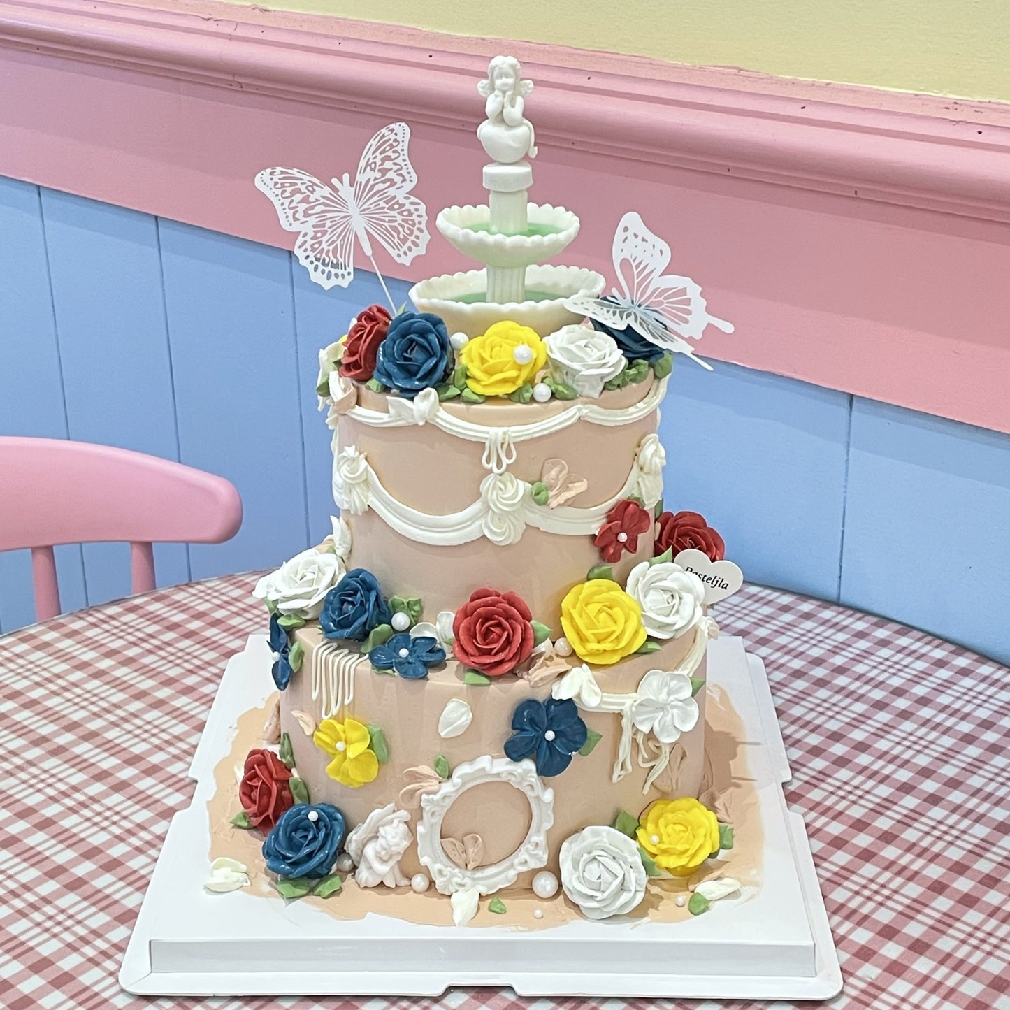 Mandy Two tier wishing fountain cake