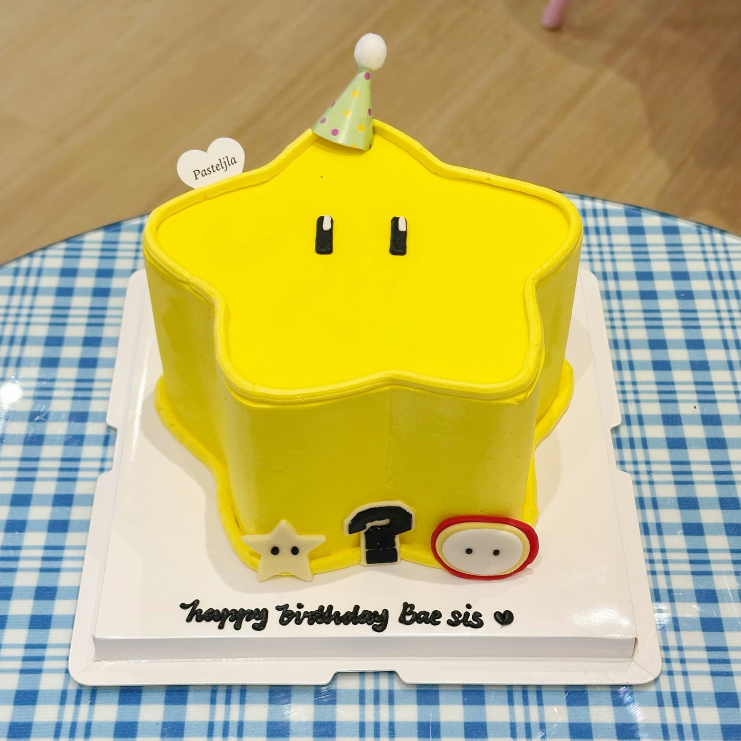 Mario star cake