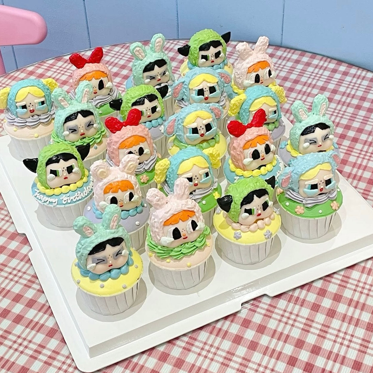 3D crybaby cupcakes