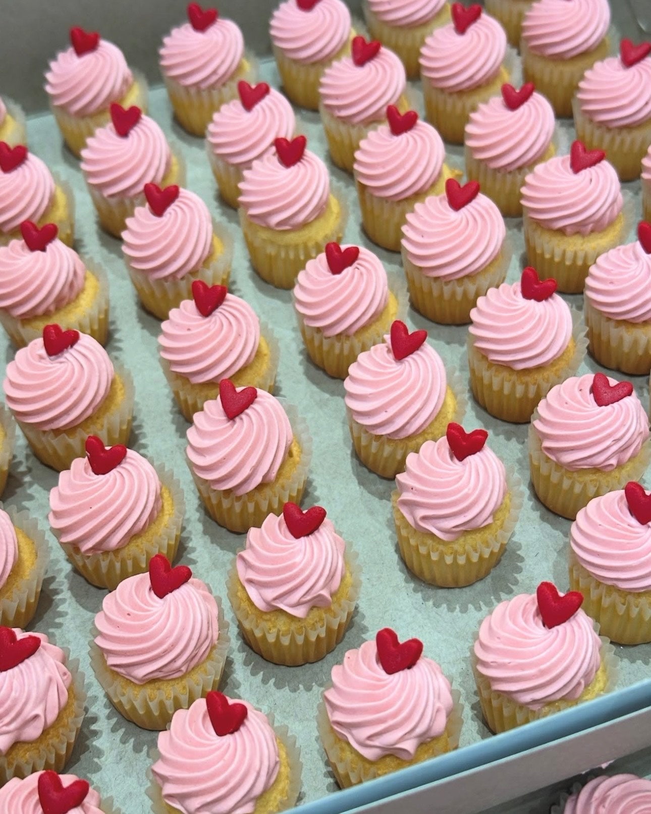Mini valentines cupcakes