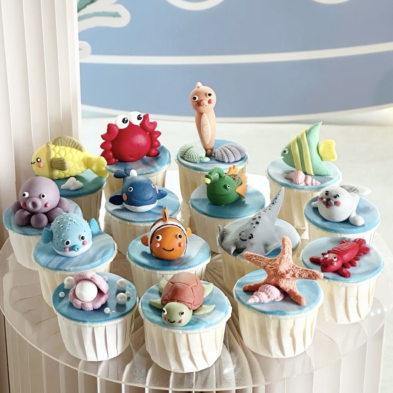 3D under the sea cupcakes