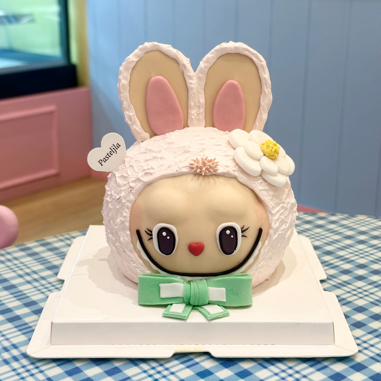 Pink labubu head