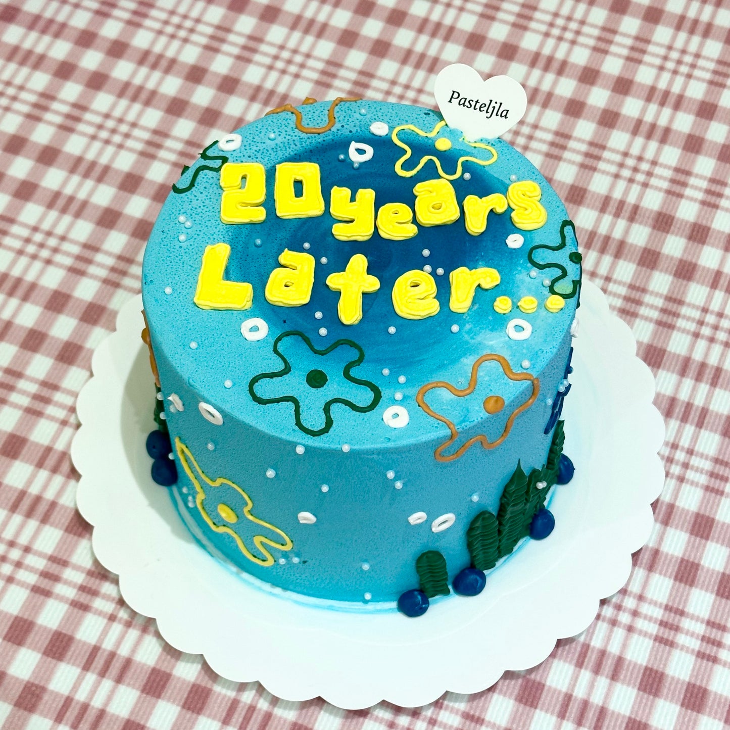 SpongeBob time cards cake