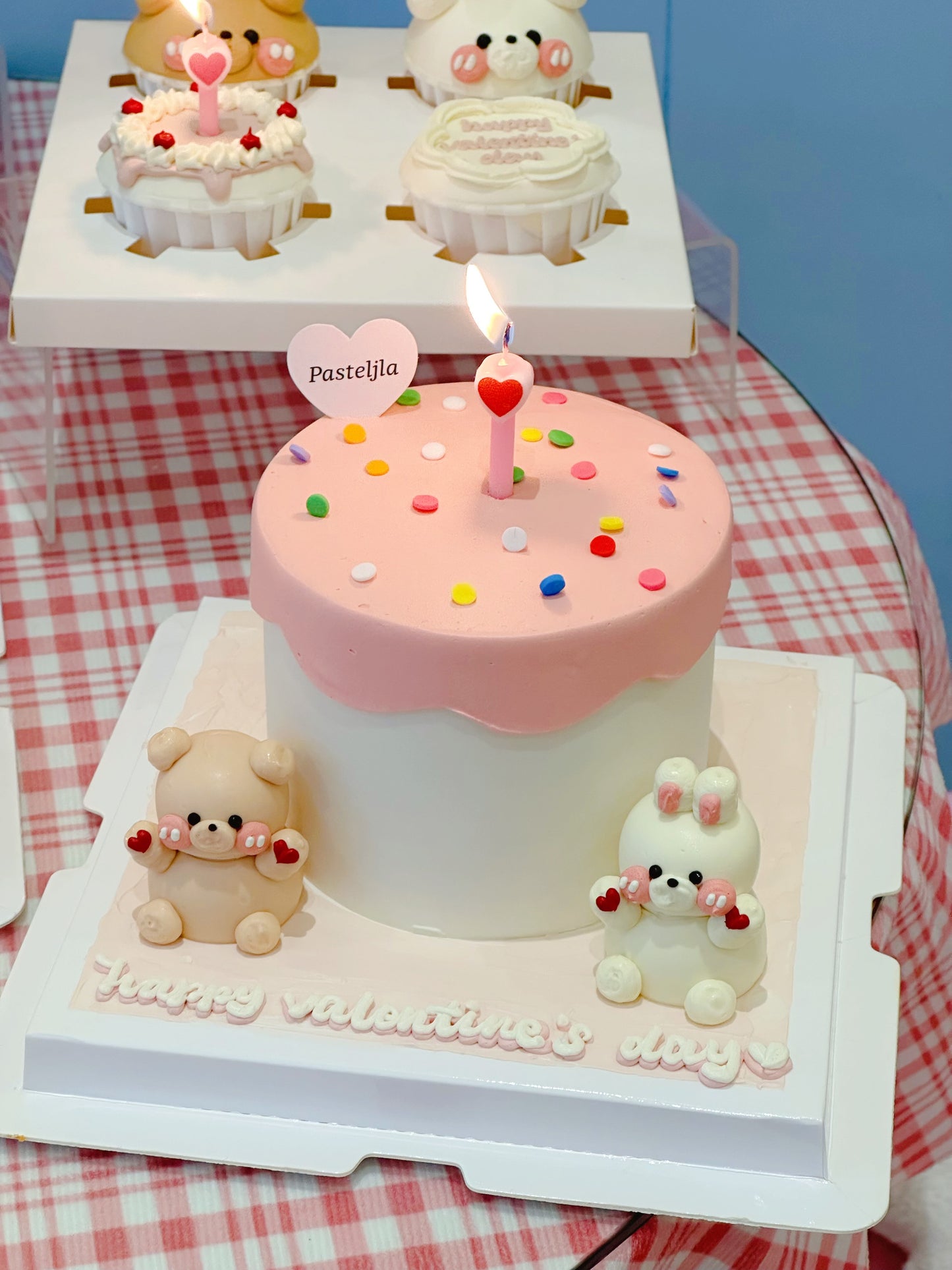Pastel Valentine's Day cake