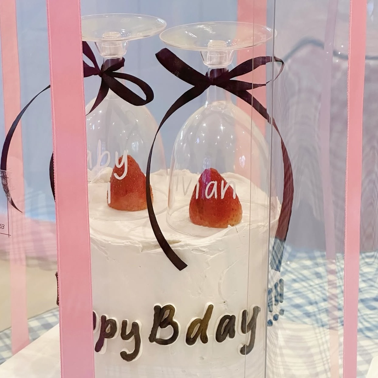 Wine glass cake