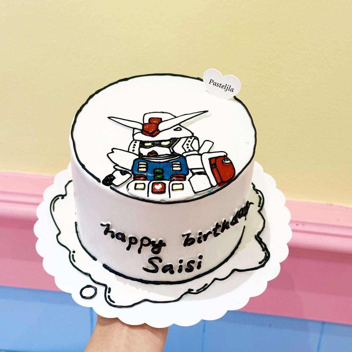 Drawing Gundam cake