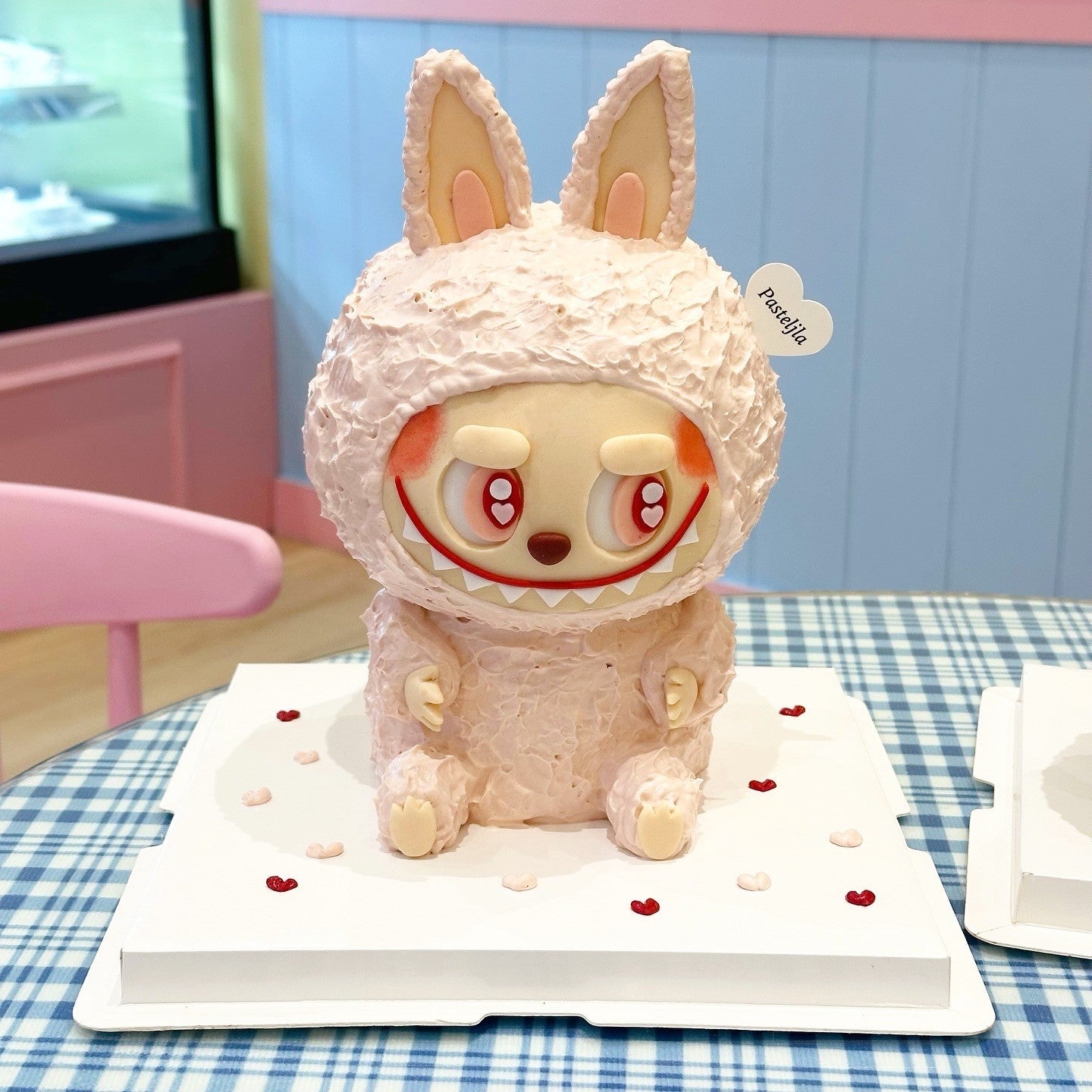 Pink 3D Labubu cake 2.0