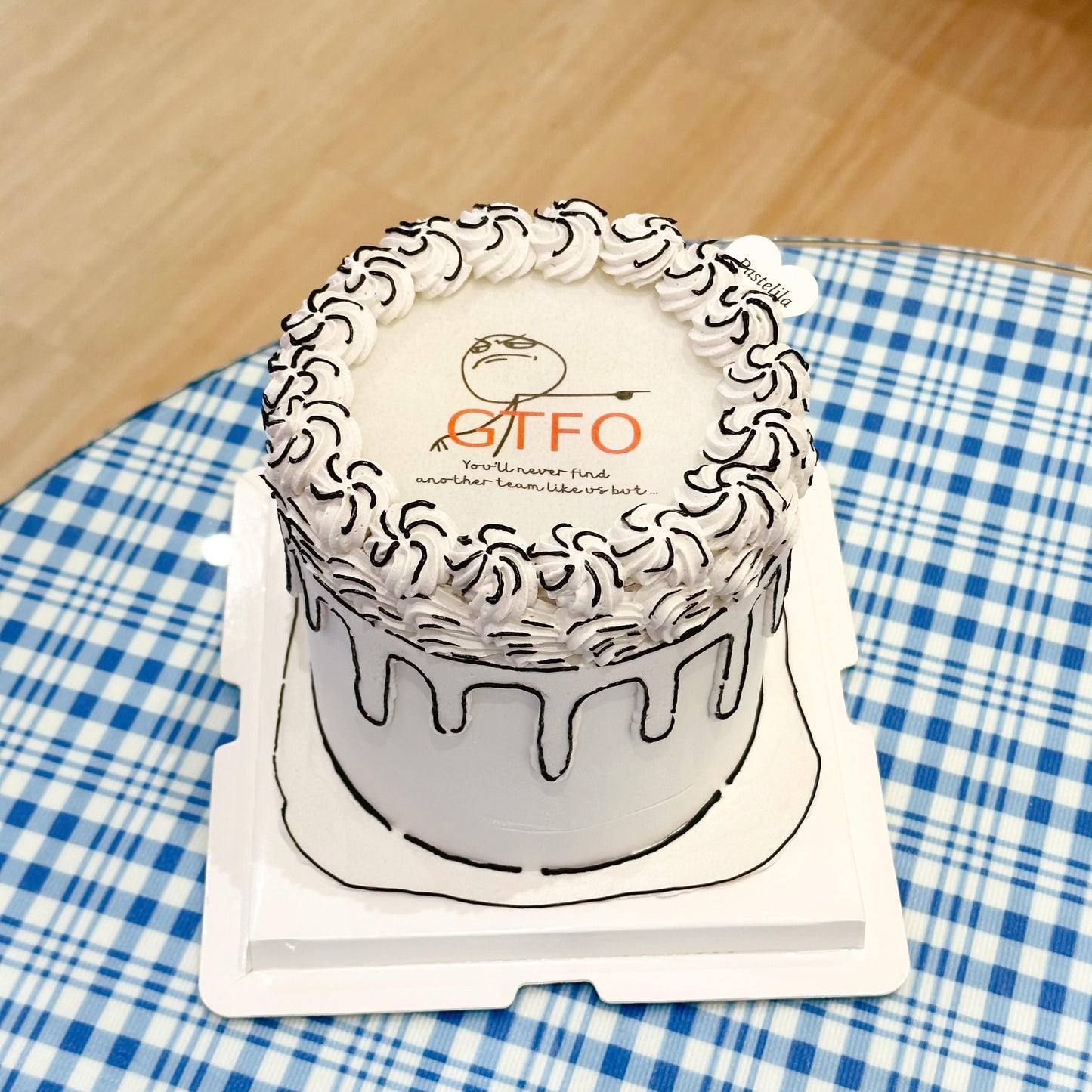 2D comic design Burnaway Cake