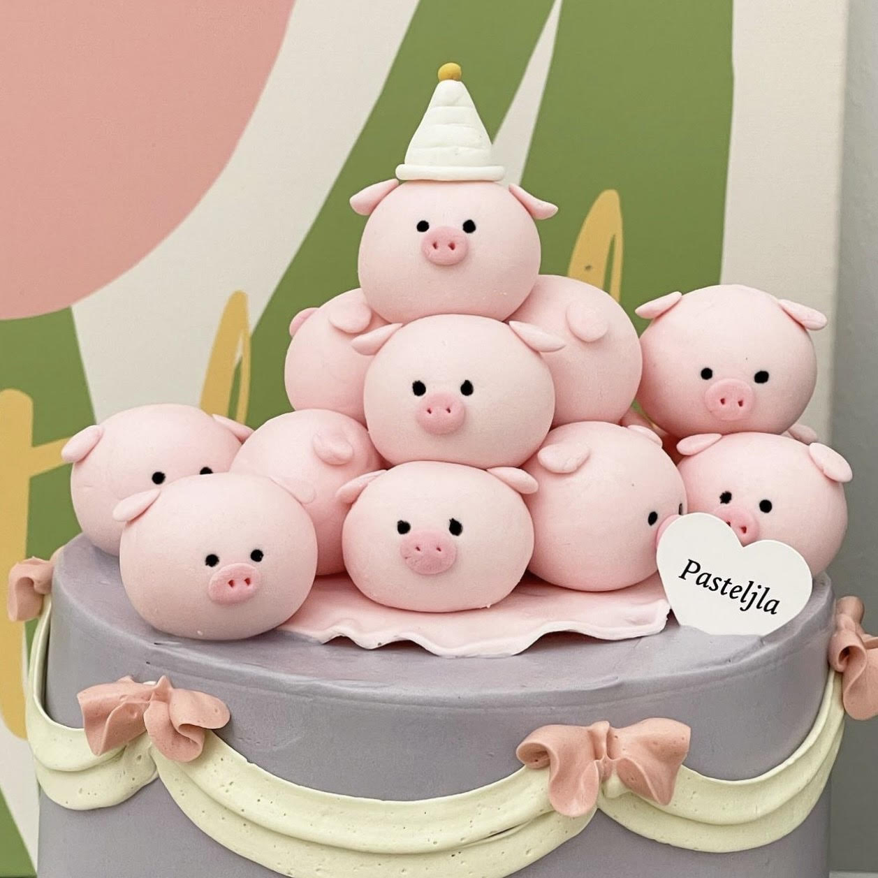 Piggy Tower Cake