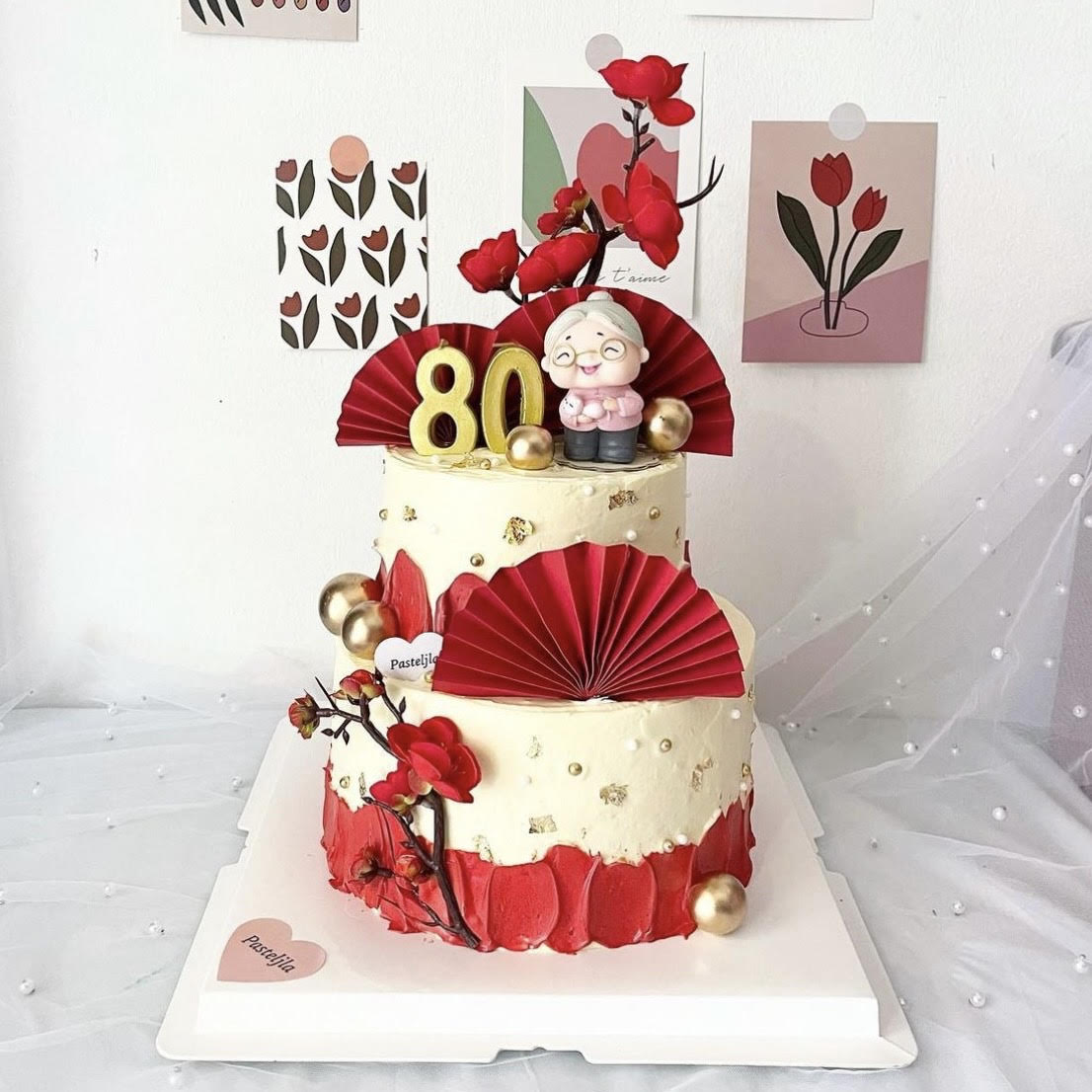 Nenek Two Tier Longevity Cake