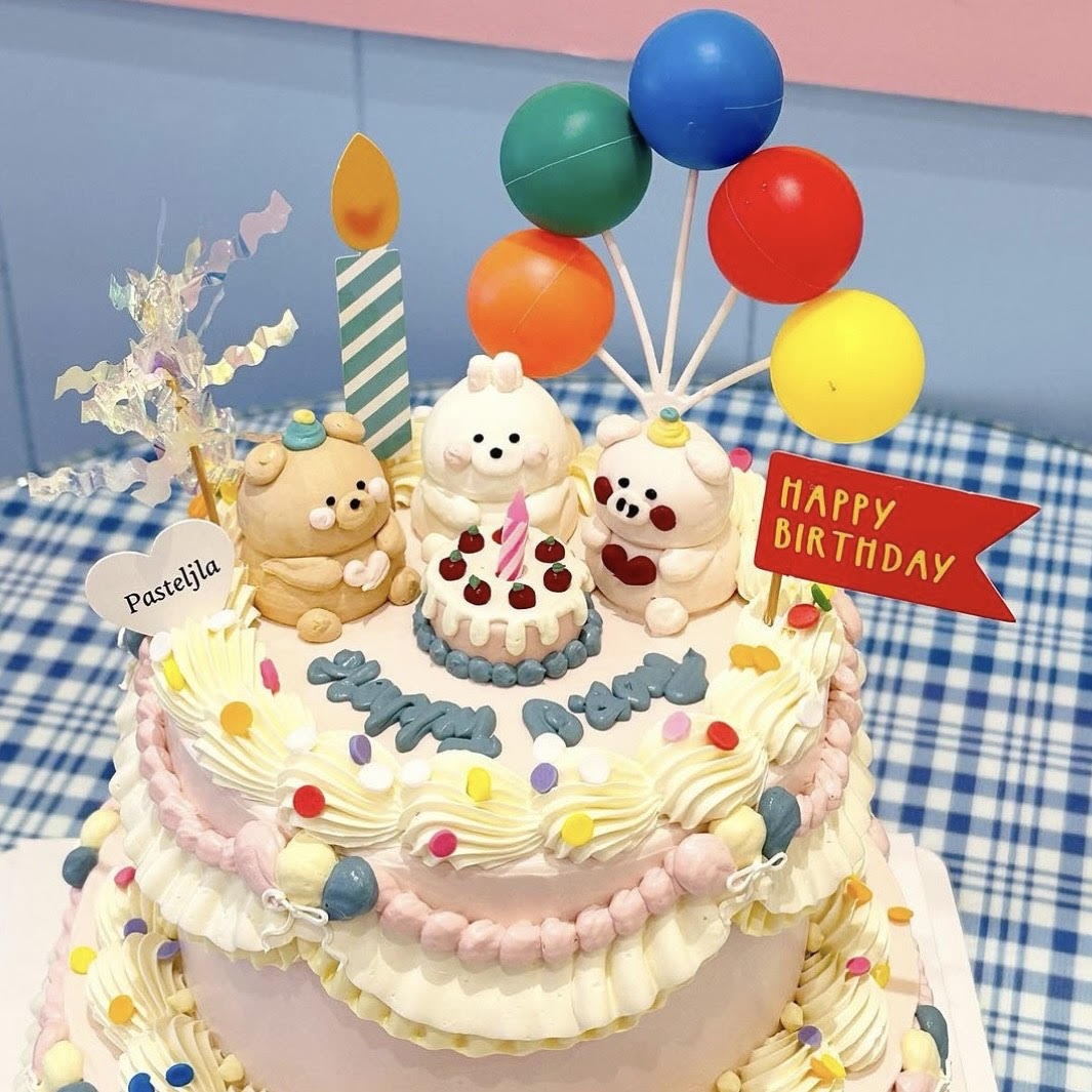 Two Tier Animal Party Cake
