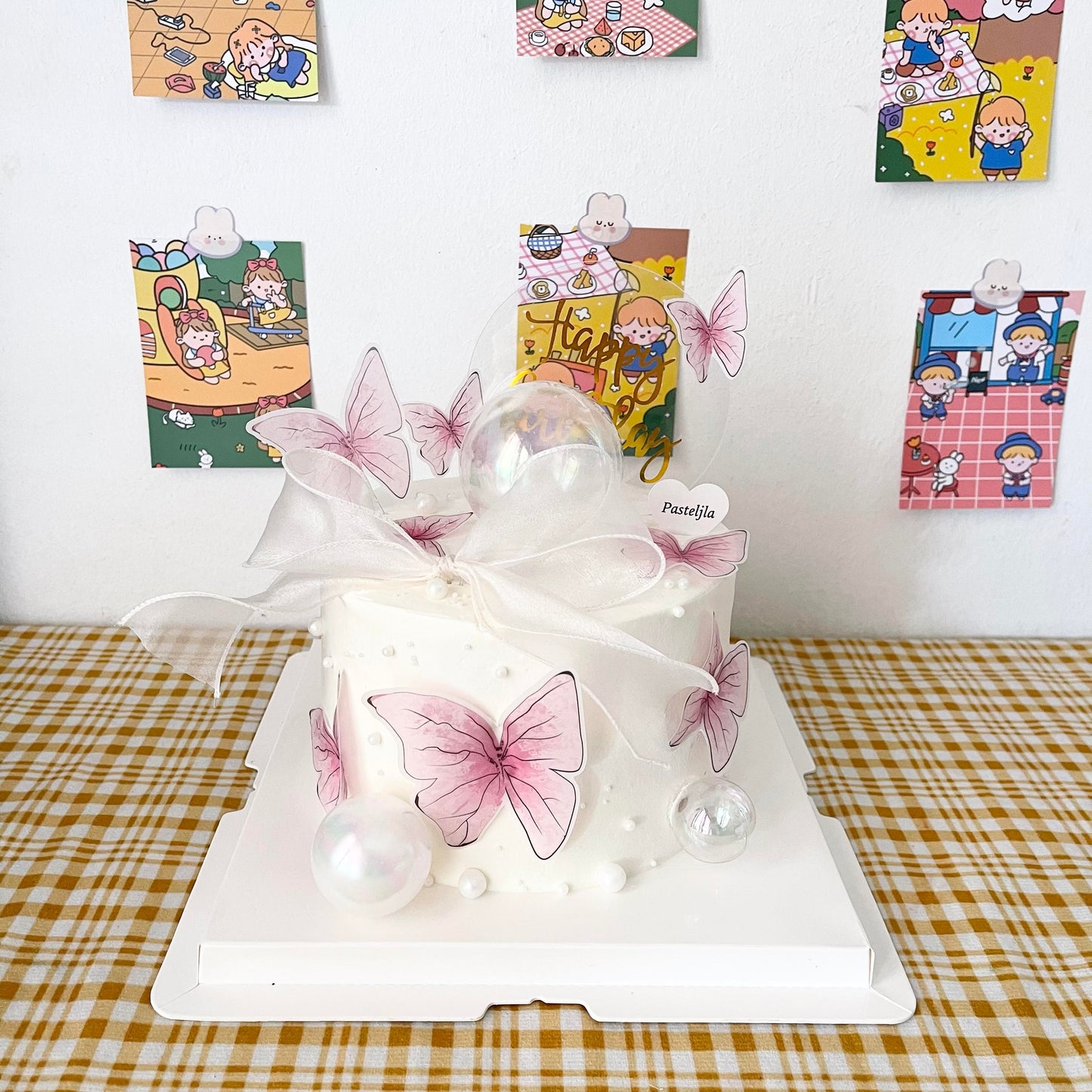 Pink Butterfly Cake