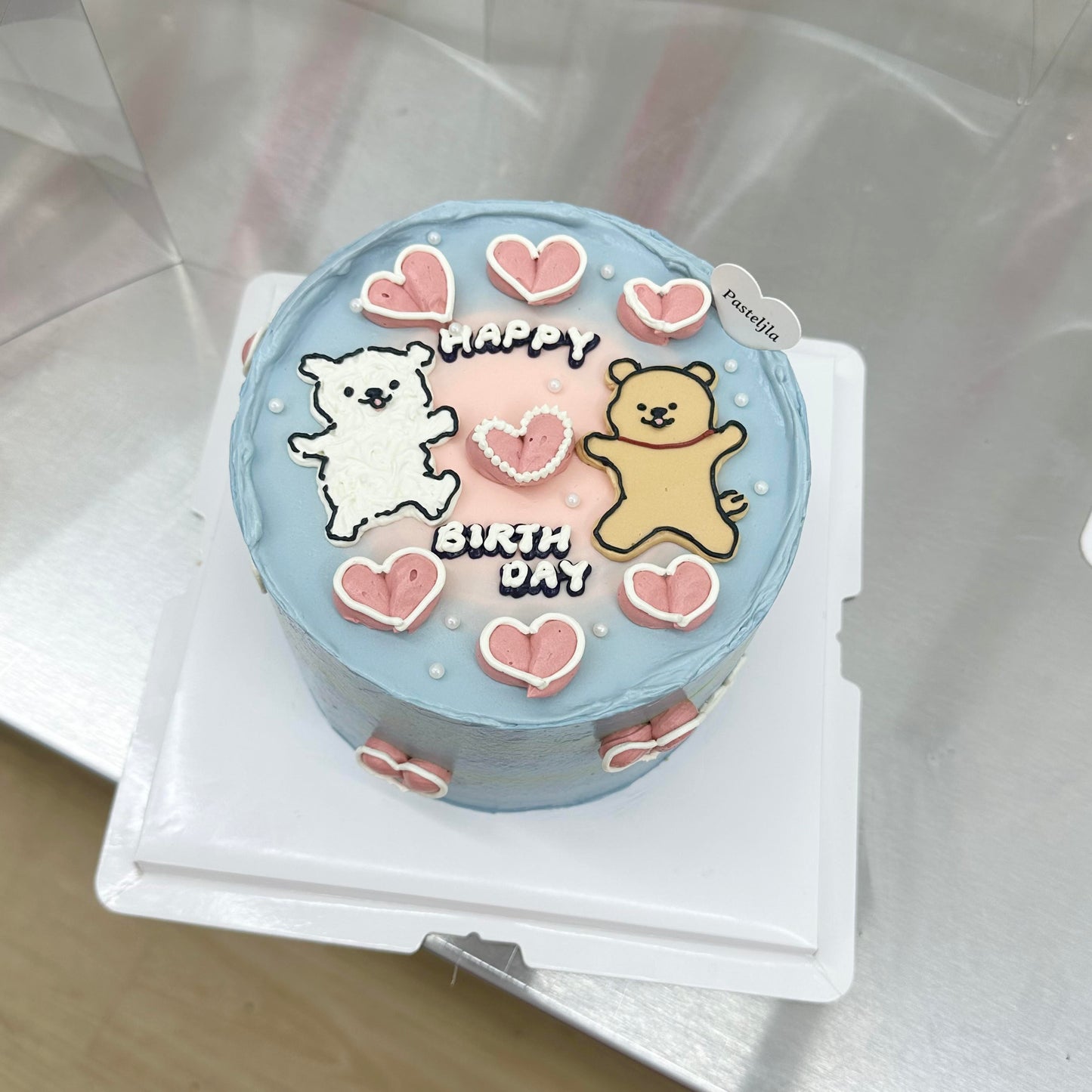 Happy White Bear and Brown Bear Cake