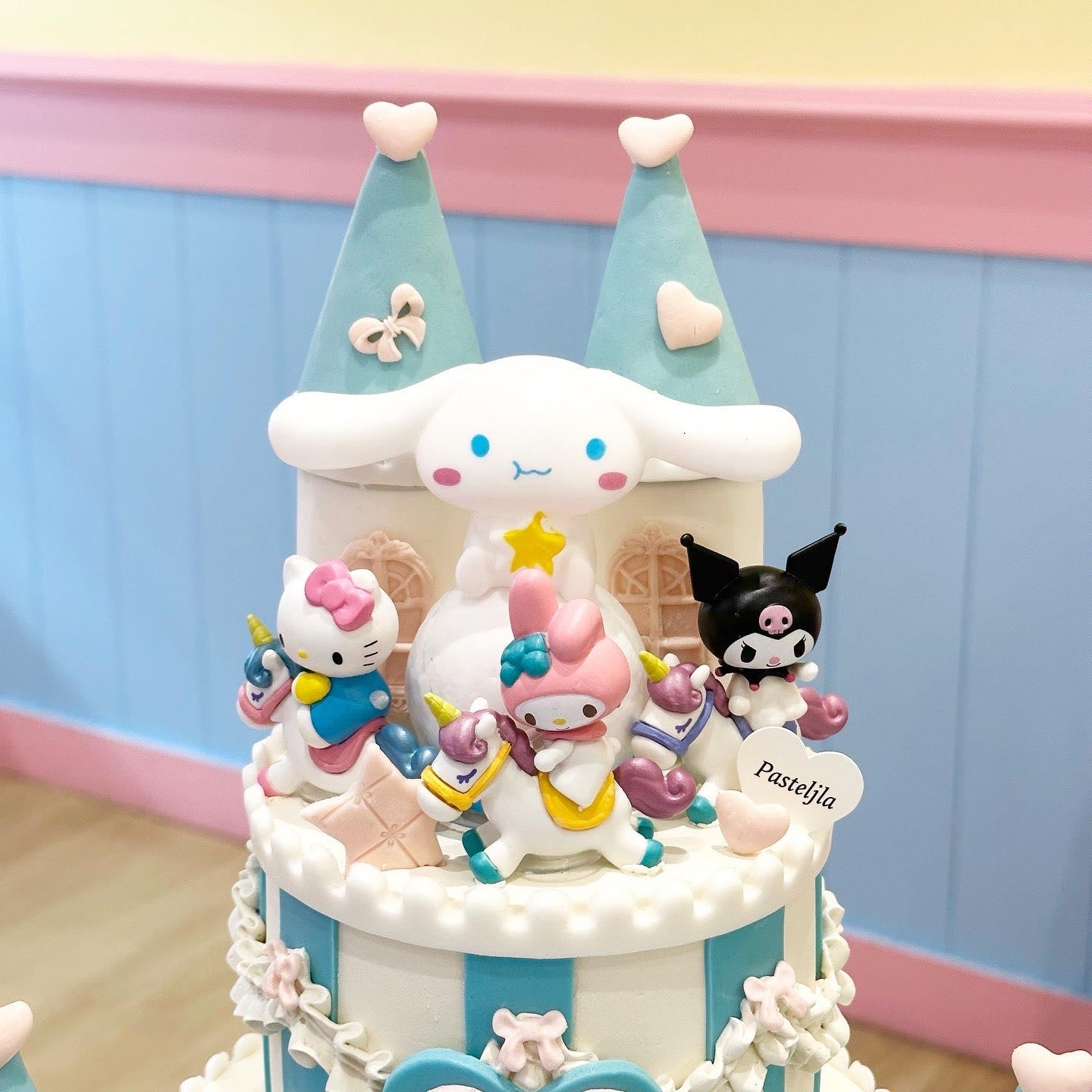 Two tier Sanrio castle cake