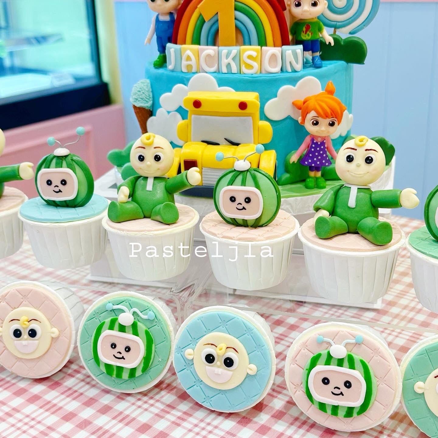 (2 in 1) Fondant combo - Cocomelon theme