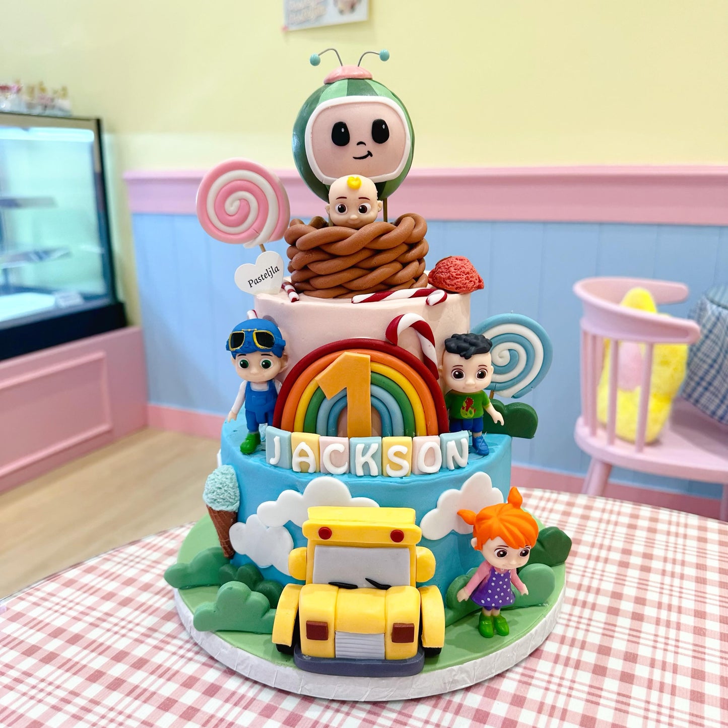 (2 in 1) Fondant combo - Cocomelon theme