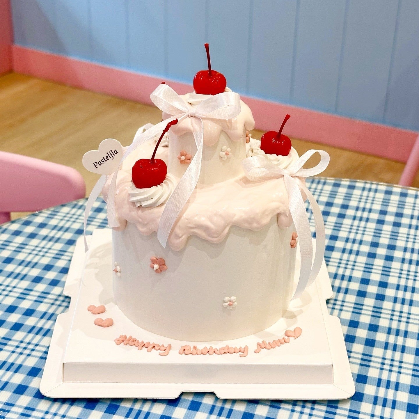 Two tier cherry cake 