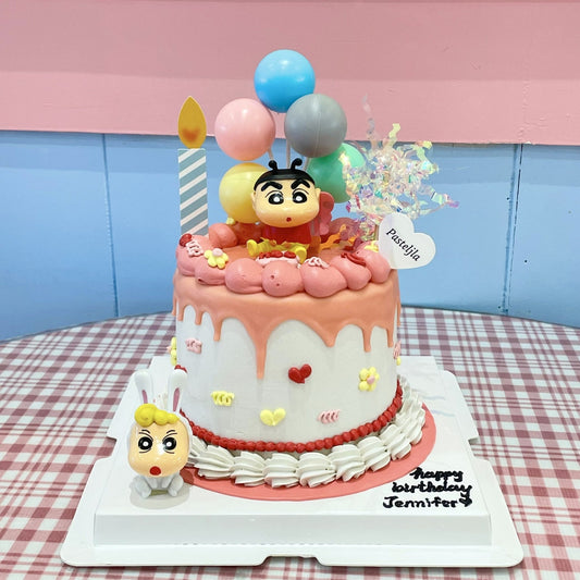 Crayon shinchan pink cake