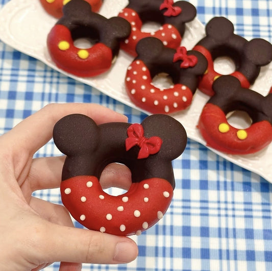 Mickey and Minnie Mouse doughnuts 