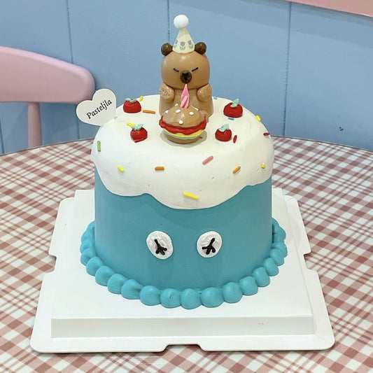 Blue capybara cake 