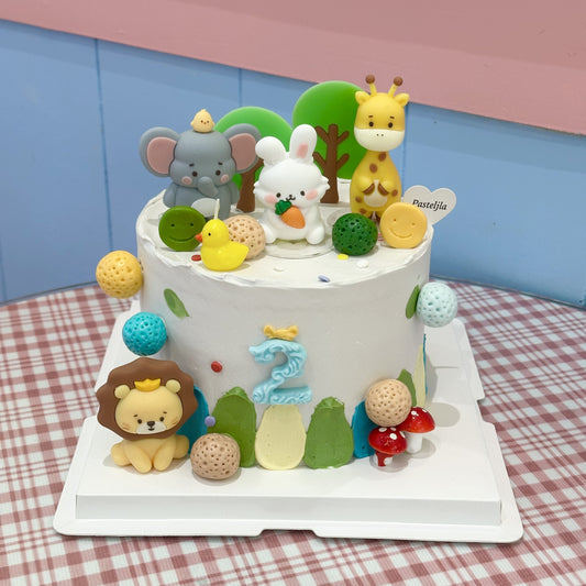 Safari animal party cake 