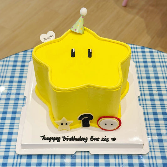 Mario star cake
