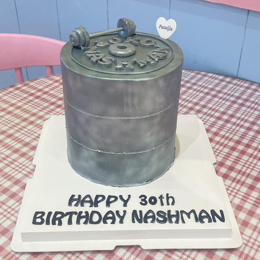 Weight plate cake