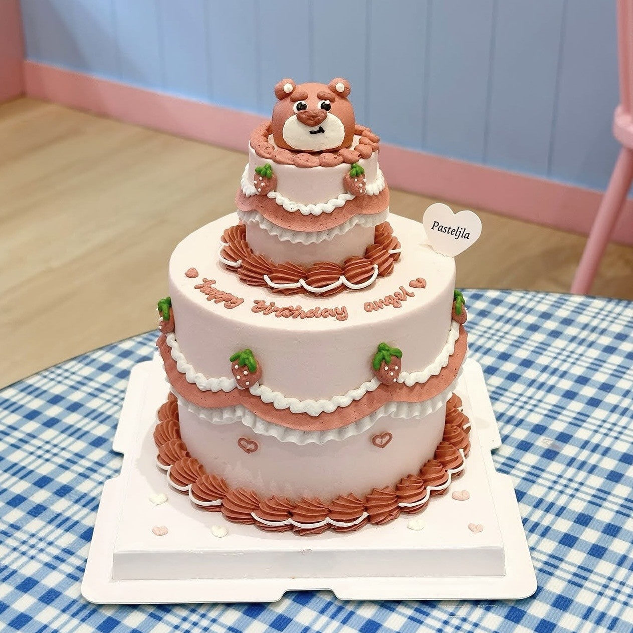 Two tier Lotso cake