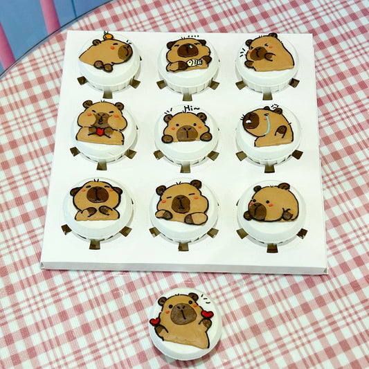 Drawing capybara cupcakes