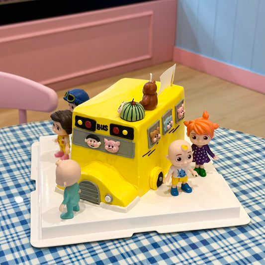 Cocomelon bus full cream cake