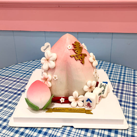 Longevity peach with mahjong cake