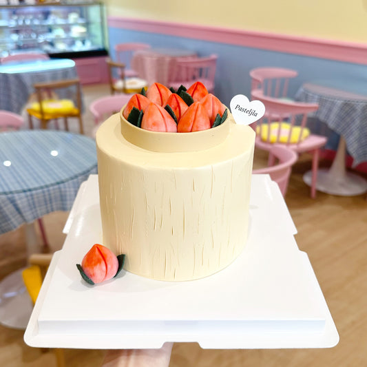 Longevity peach pau cake