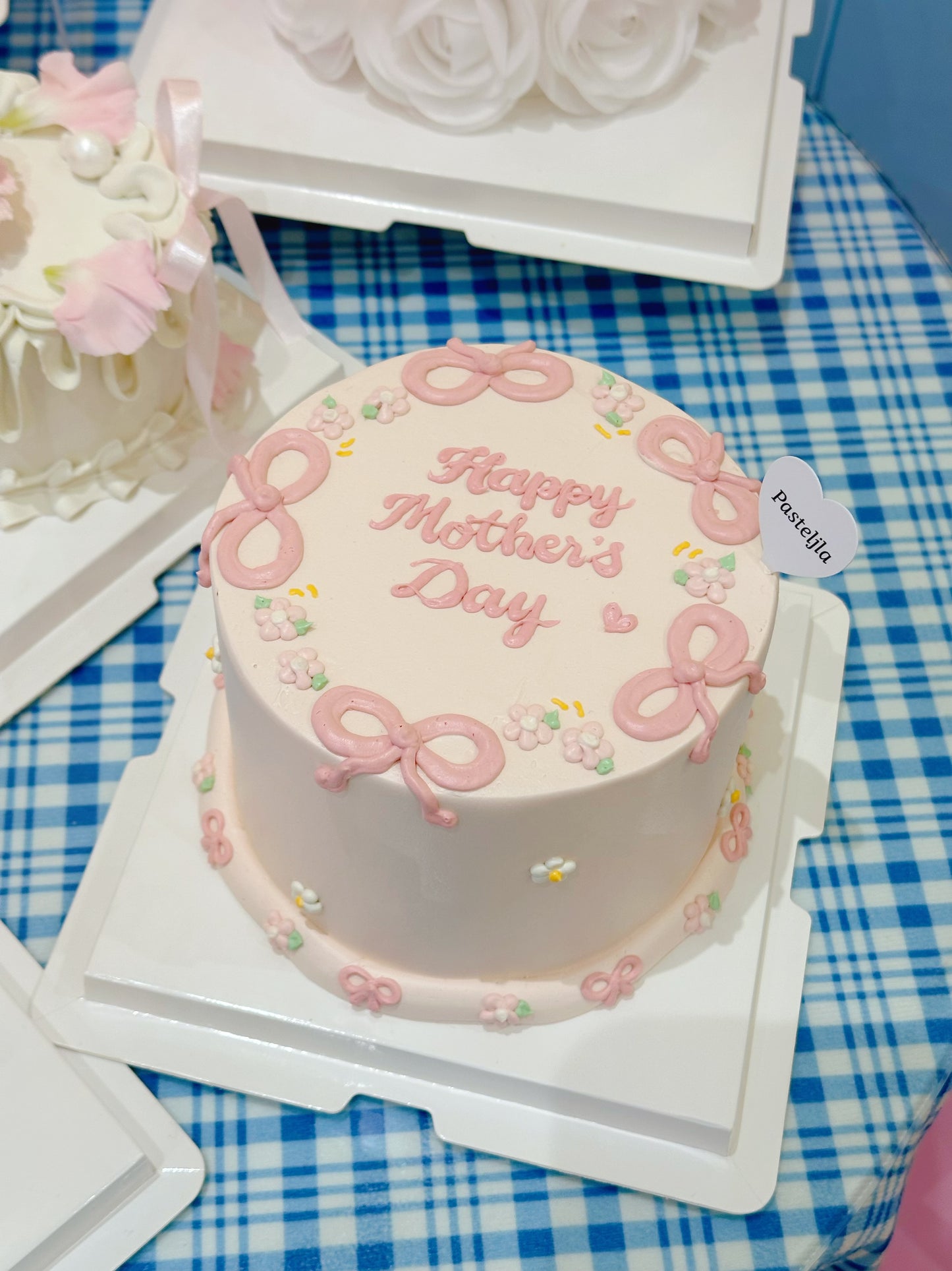 Blush Ribbon Cake