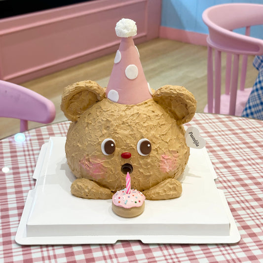 Butter bear head cake