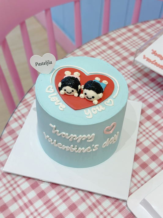Playful couple cake