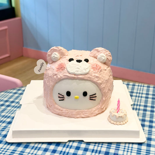 Hello Kitty with Bear Costume Cake
