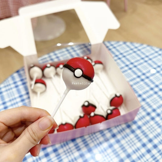 Pokeball cake pops 