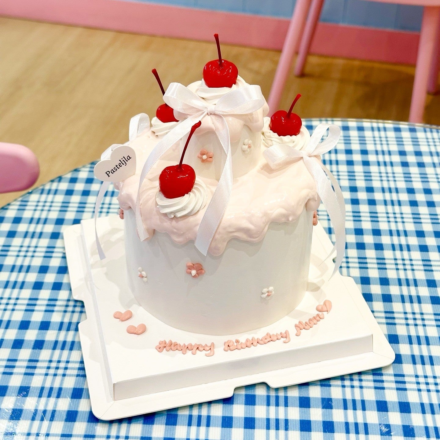 Two tier cherry cake 
