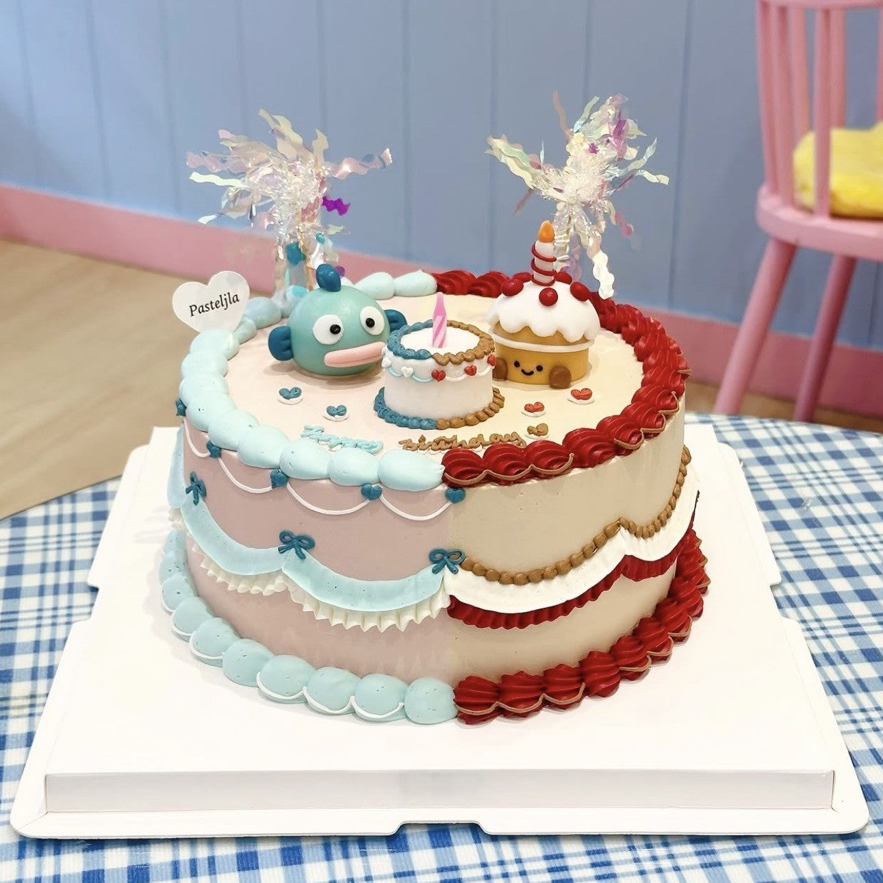 Hangyodon X Jellycat half half design cake
