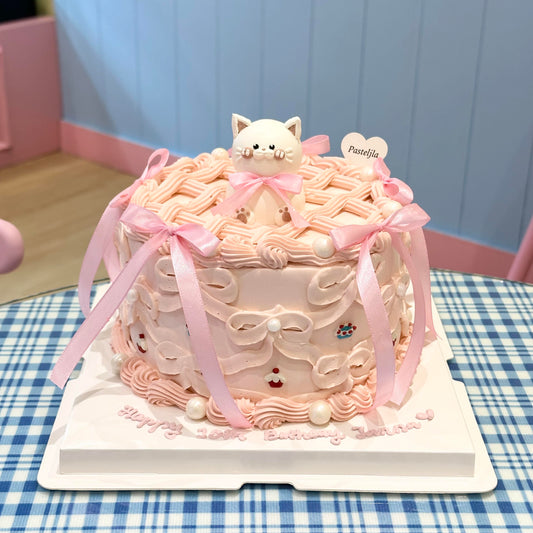 Pink Kitty Coquette Cake