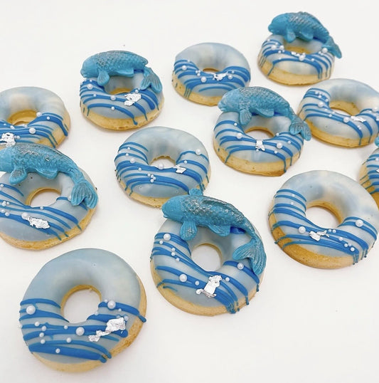 Blue fish theme doughnuts 