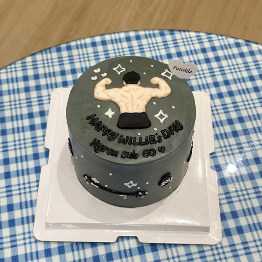 Hyrox muscular boy cake 
