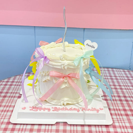 Colorful coquette cake 