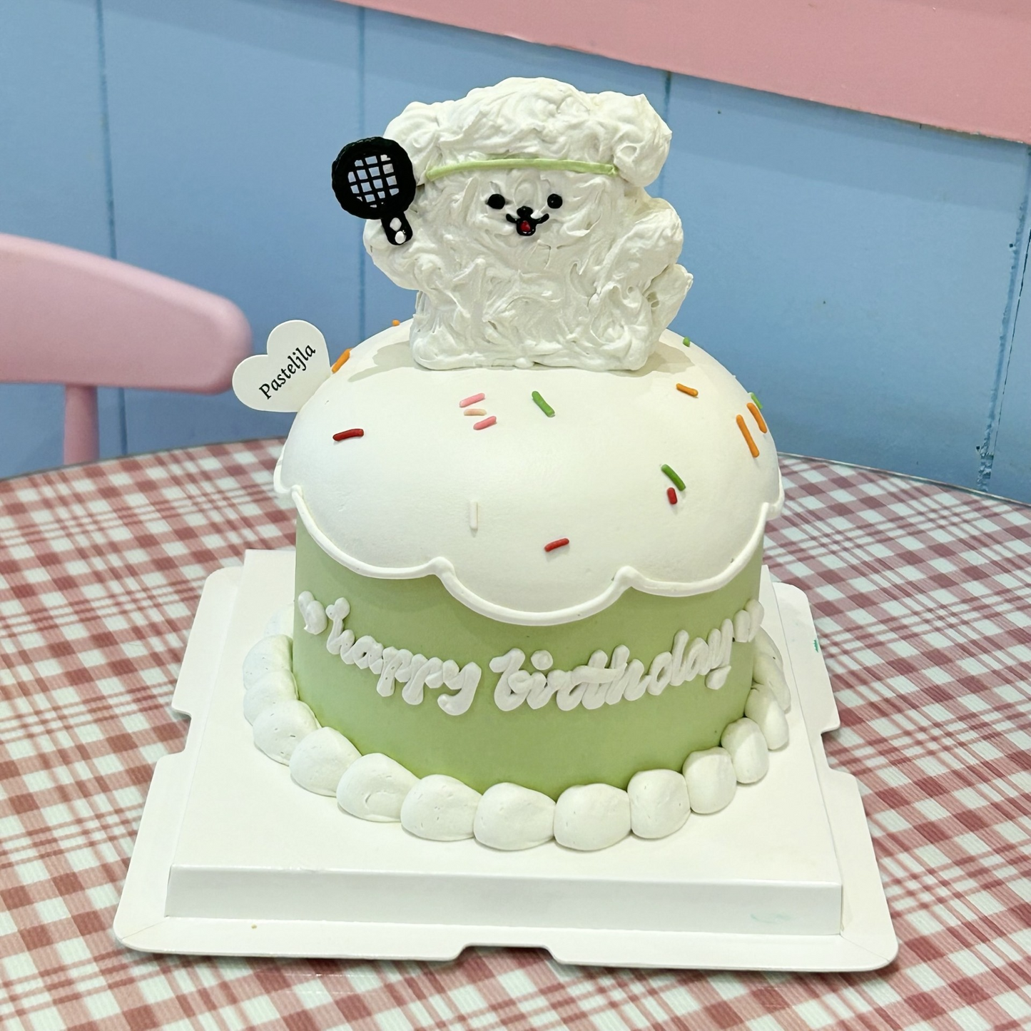 Pickle ball bear cake 