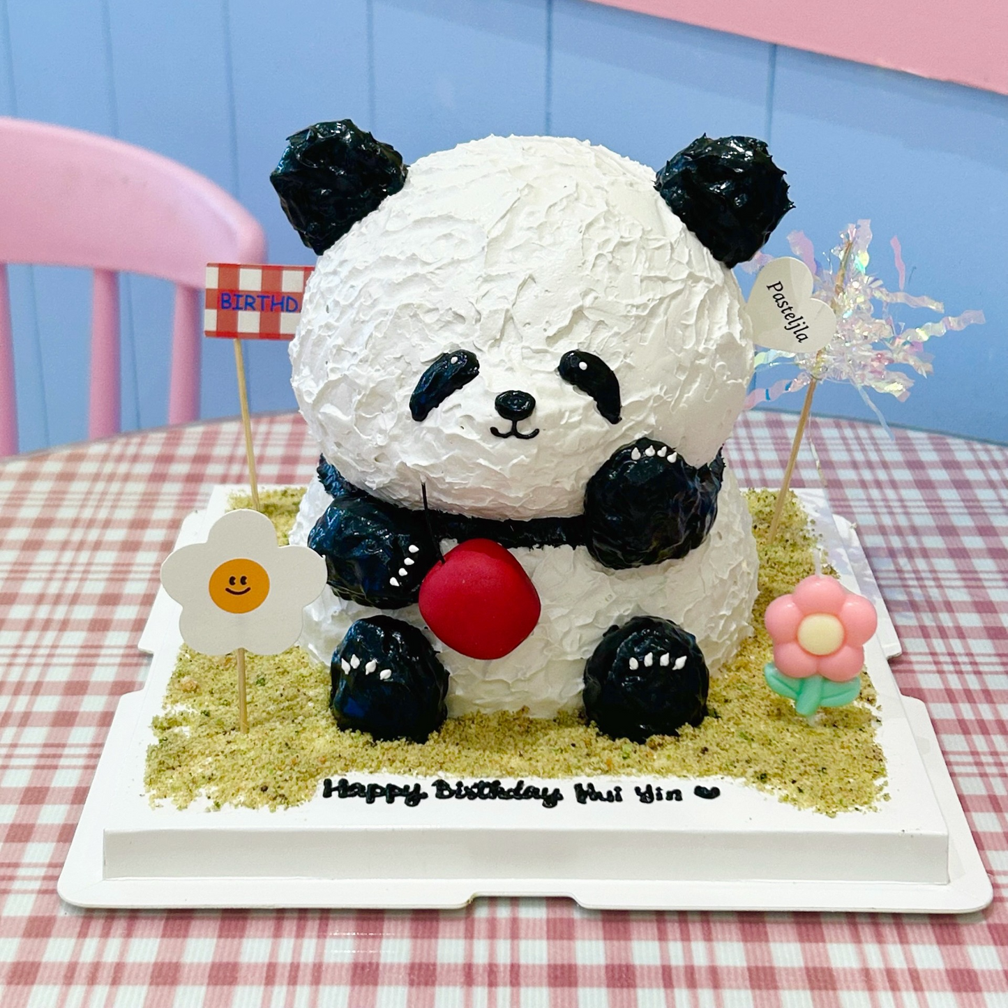 3D panda cake