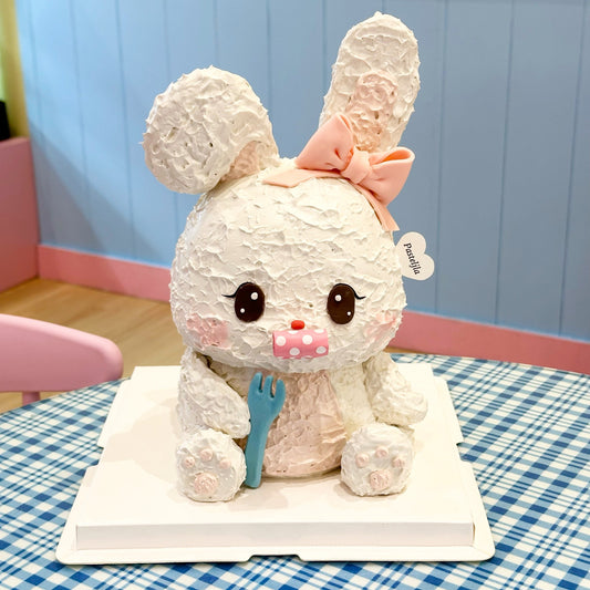 Bunny with party blower cake 