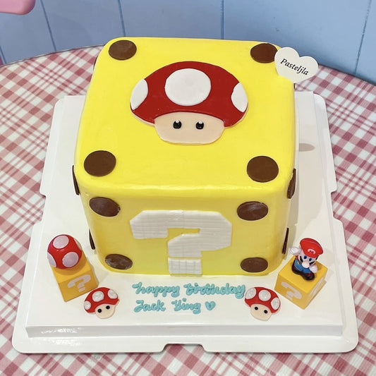 Square Mario cake
