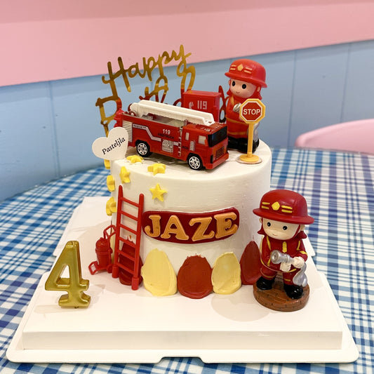 Firefighter bomba cake