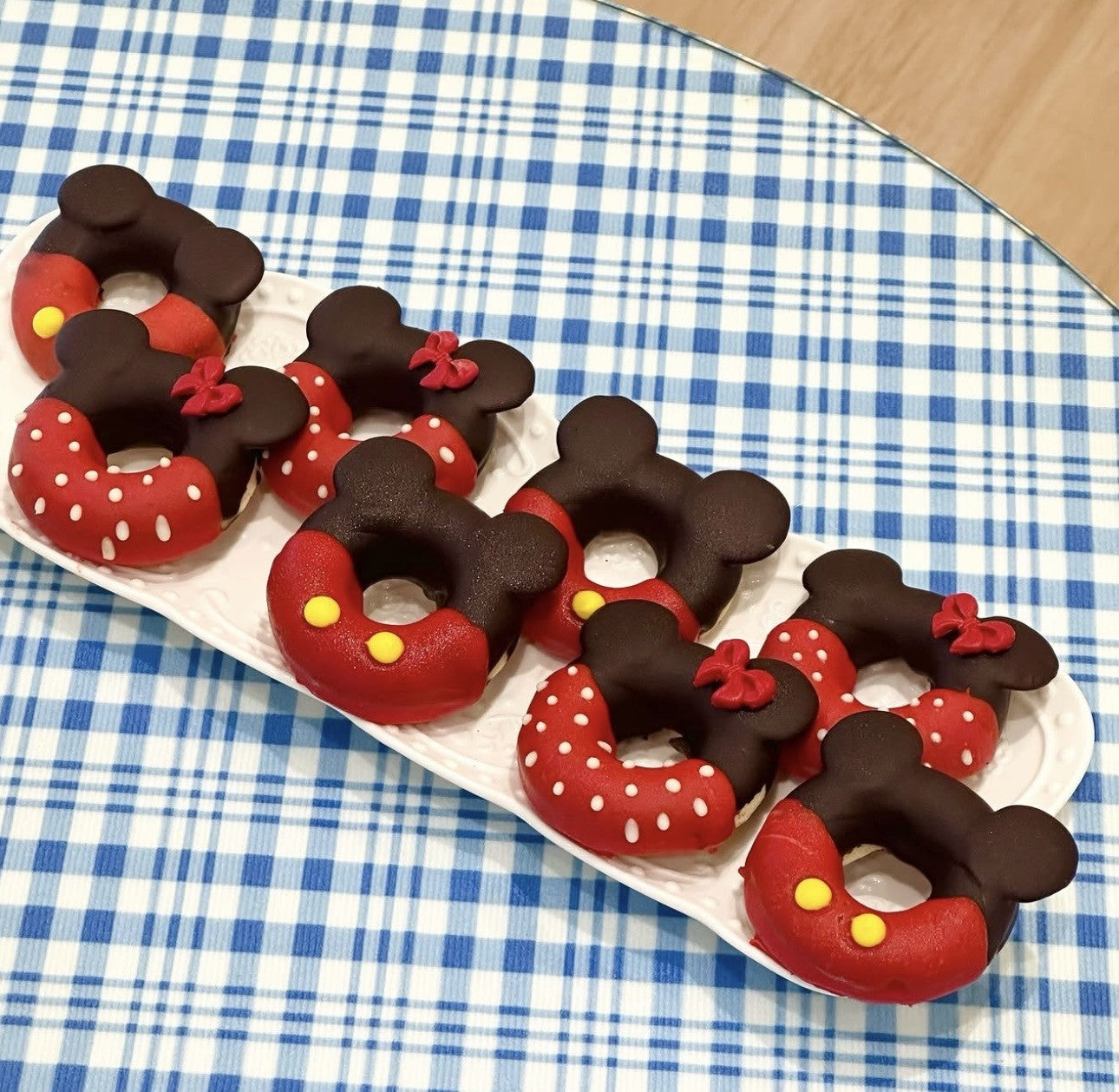Mickey and Minnie Mouse doughnuts 