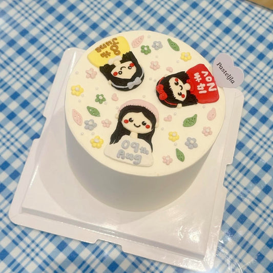 Floral friendship cake